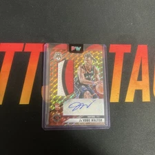 JA'KOBE WALTER 2024-25 MOSAIC RPA ROOKIE BRONZE PRIZM PATCH RC AUTO /75 Raptors 