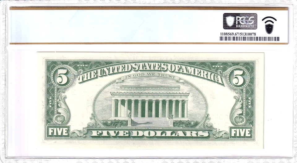 1963-A Federal Reserve Note *STAR* Philadelphia PCGS 67PPQ #C04950546* - Image 2 of 2