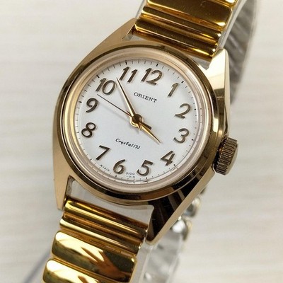 ORIENT Crystal 17 Jewels E121510 00CA Handaufzug Armbanduhr vergoldet