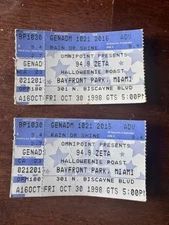 94.9 Zeta Halloweenie Roast Ticket Stubs Lot Of 2 - Oct. 30, 1998