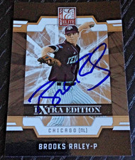 Brooks Raley - 2009 Donruss Elite Rookie RC Signed Autograph Auto Card #47 Cubs. rookie card picture
