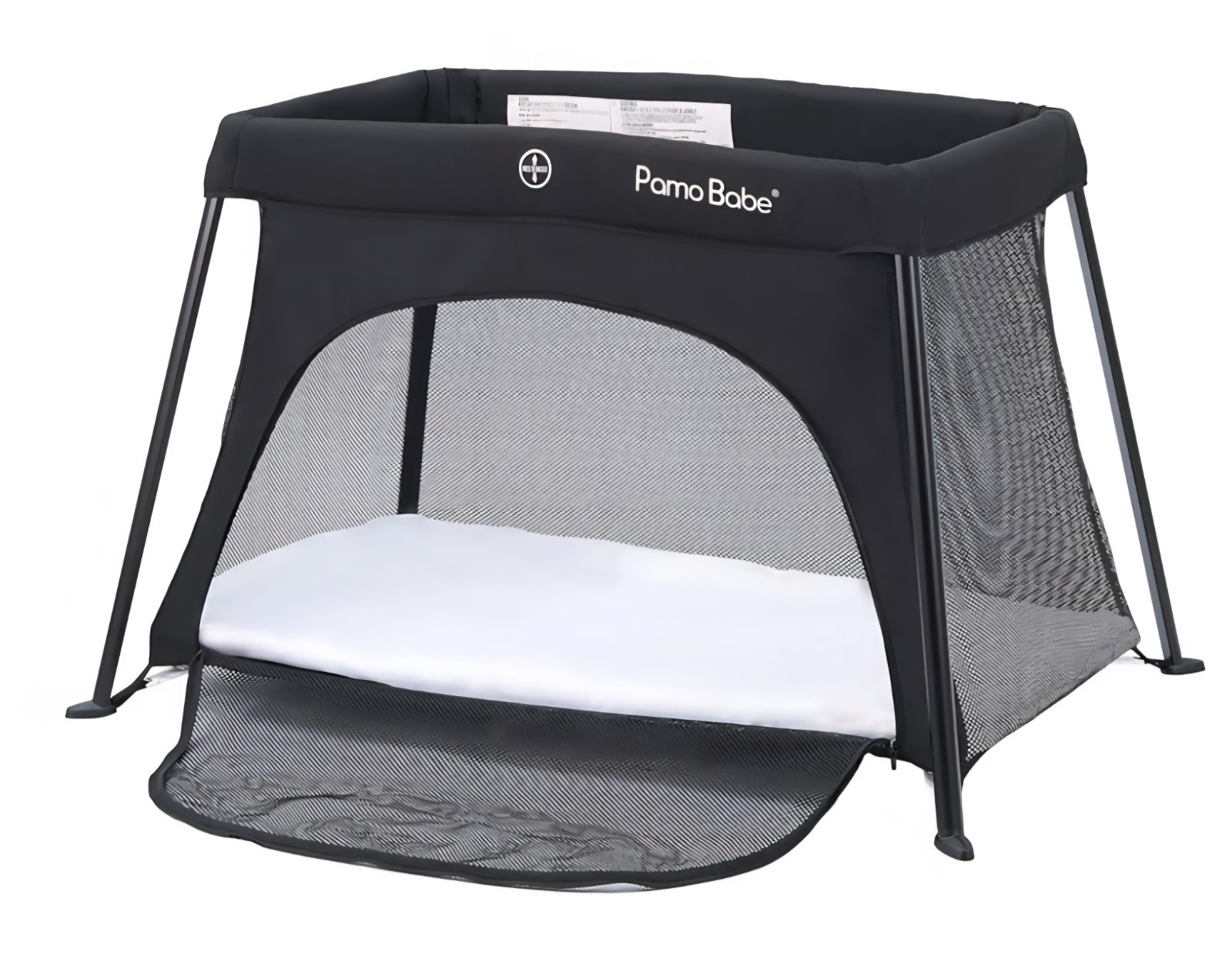 Travel Mini Crib Portable Indoor Outdoor Playard Folding Playpen w/Mattress Pad-image