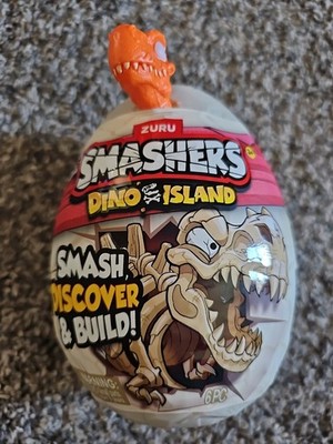 Orange Smashers Dino Island Mega Egg T-Rex Toy ZURU, Dinosaur Mega
