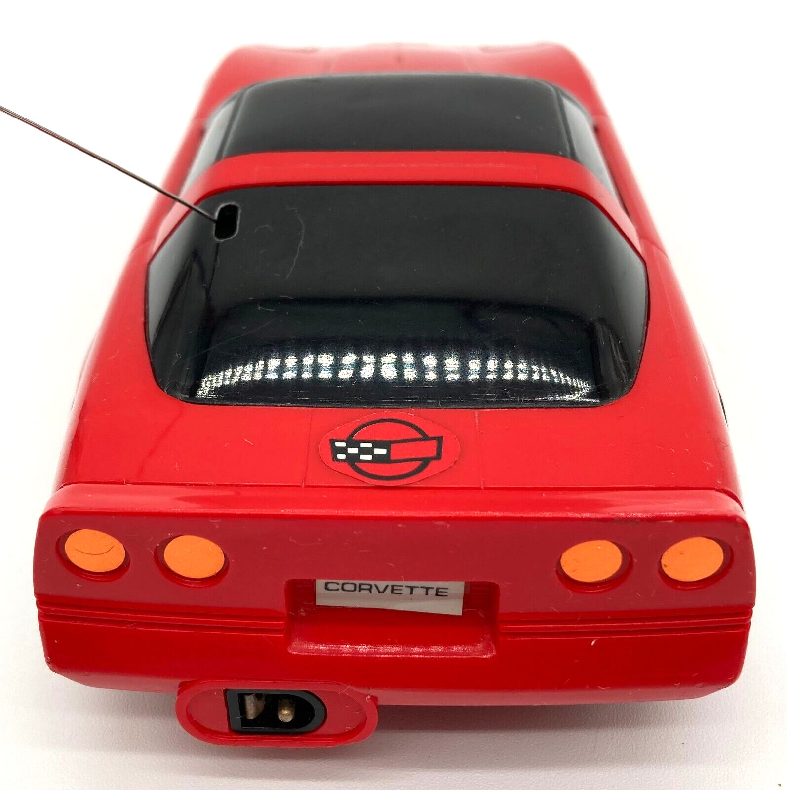VTG 80's SHINSEI RC Radio Controlled Red Corvette Racecar W/ Remote RadioElecon!