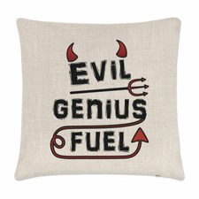 Il Male Genius Carburante Copricuscino Cuscino Scherzo Divertente Caffè Tè