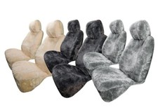 TARRAMARRA® Car Seat Covers Sheepskin Wool Universal Front Seats Cover Cushions