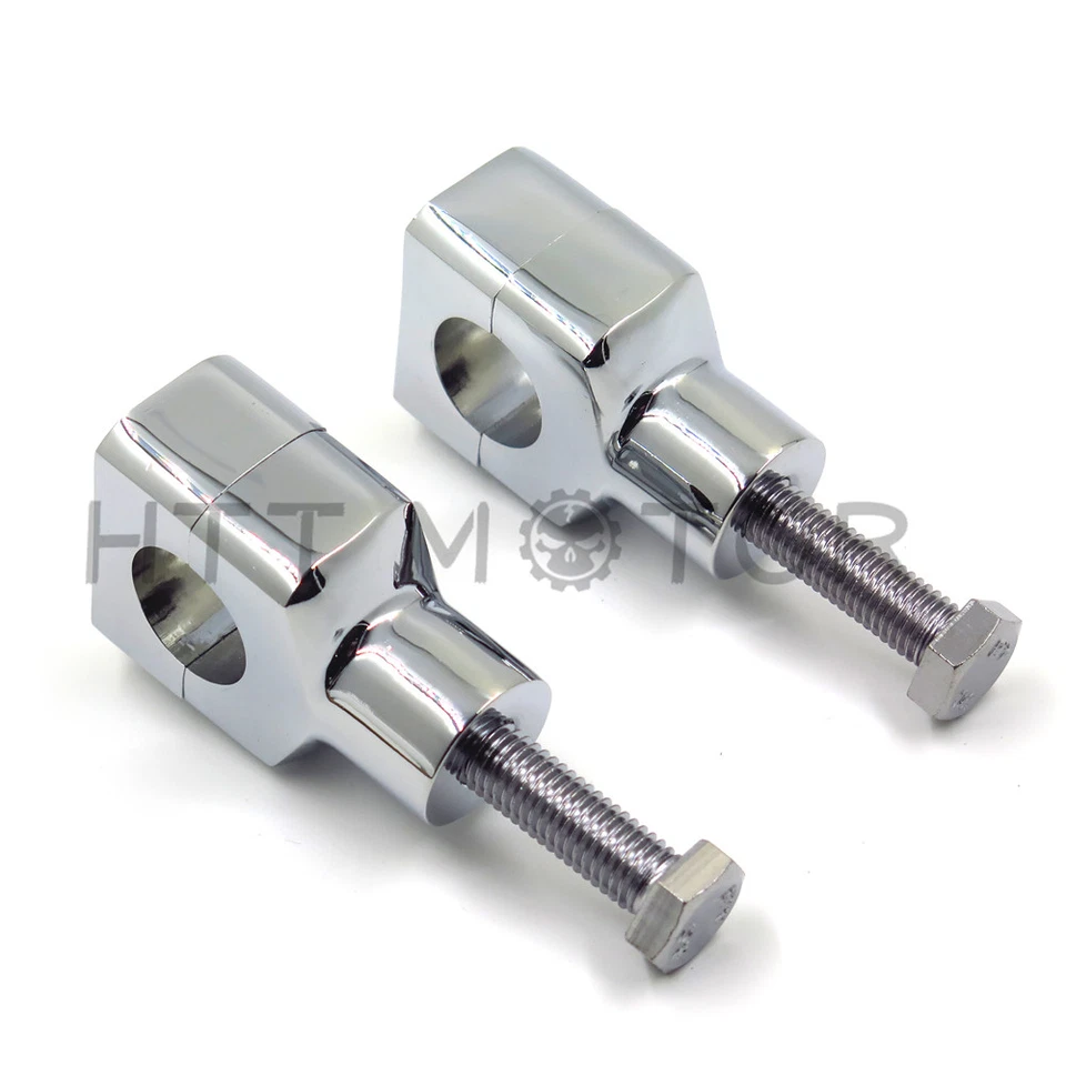 1" Chrome Motorcycle Handlebar Risers for Harley Davidson Sportster Softail US - Image 4 of 4