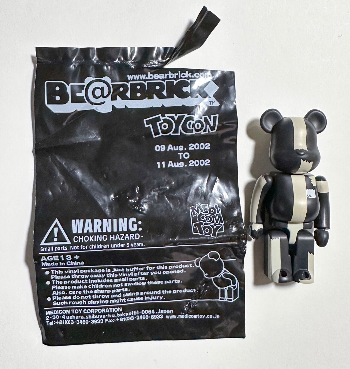 Bearbrick 100 Toy Con 2002 Michael Lau Black The Bear Crazysmiles Medicom