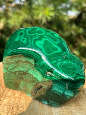Malachite, Unique polished free form!! 2.6-2.8 lbs Home decor / Crystal Display/