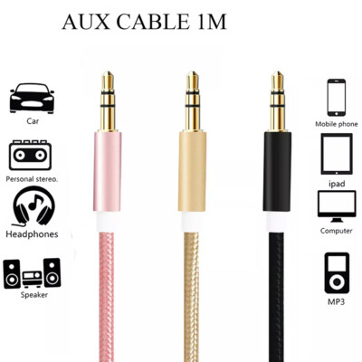 3.5mm Aux Cable Male to Male For PC Mobile Phone ipod Car Head unit Audio wire 