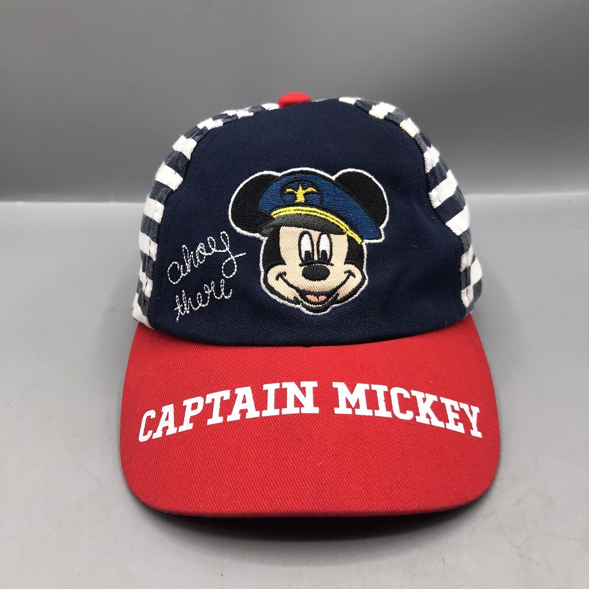 Disney Junior Captain Mickey Toddler Hat Size 12-18M Embroidered Ahoy There  Cap