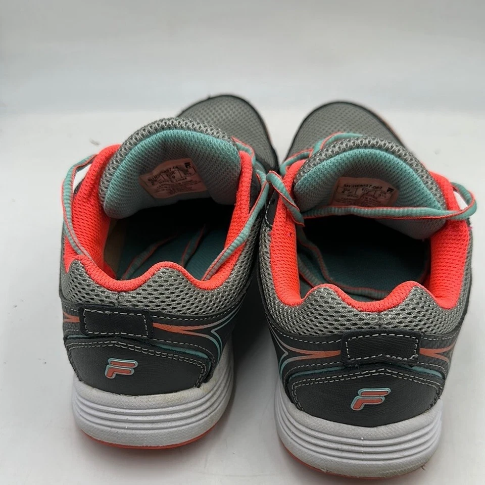 FILA DLS Foam Gray Orange Blue Athletic Running Tennis Shoes Women's Size 8 EUC - Image 4 of 4