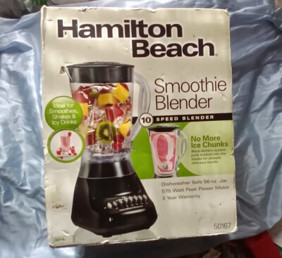 Hamilton Beach 50167 575W 10 Speed  Smoothie Blender, 56 oz jar, dishwasher safe