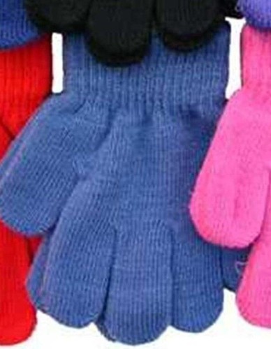 1x Magic Gloves Kids Boys Girls Children Winter Warm Stretch Black + Colours - Picture 6 of 7