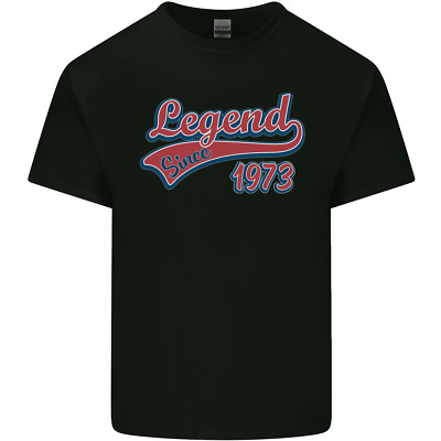 Lovetshirts Legend Seit 53. Geburtstag 1973 Herren Baumwoll T-Shirt Crew Neck
