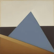 Medium Abstract Painting 2x2 ft. Post-Modernism Geometric Demrin OOAK NEW