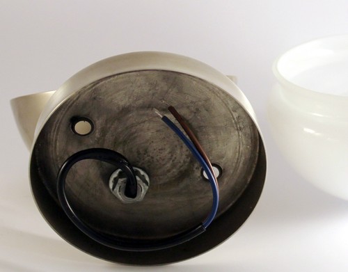 BAUHAUS Wandleuchte Wand-Lampe Gispen Design Opalglas Kugelleuchte vernickelt - Bild 5 von 9