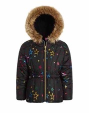 S ROTHSCHILD  CO R 1881 Little Girl Star Foil-Print Quilted Puffer Coat NWT 75
