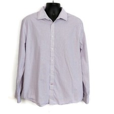 Tommy Hilfiger Mens sz XL Shirt White Plaid Button Up Long Sleeve Collared Slim