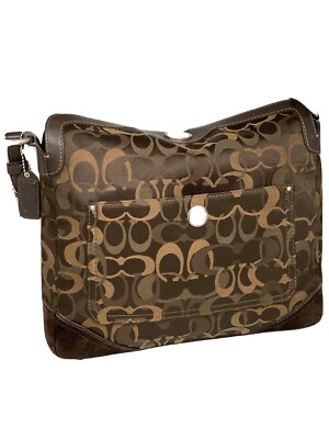 COACH CHELSEA Tricolor Signature Turnlock Bag | eBay