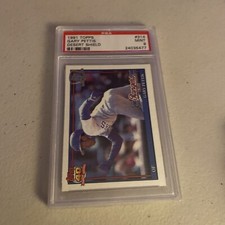 1991 TOPPS DESERT SHIELD #314 GARY PETTIS PSA 9 RANGERS AUTHENTIC