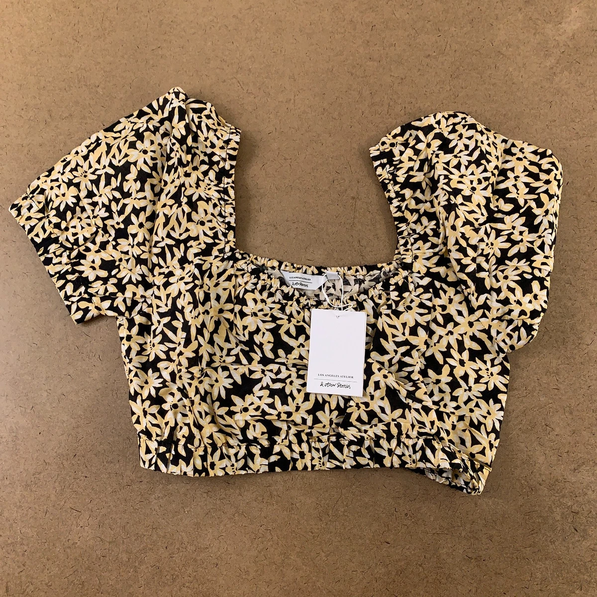 & other stories puff sleeve crop top