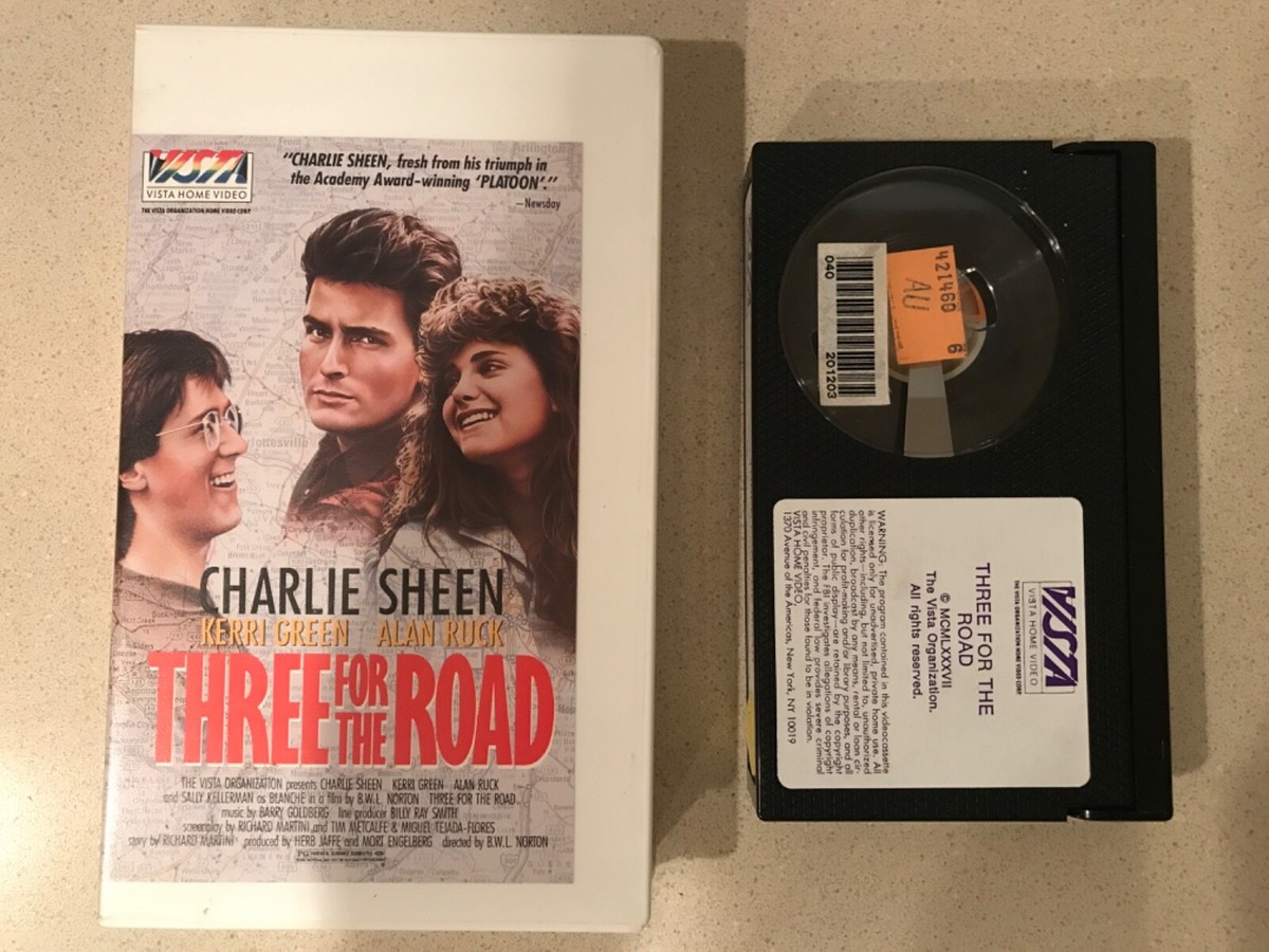 Three for the Road (BETA, 1987, Vista Video) Charlie Sheen, Kerri