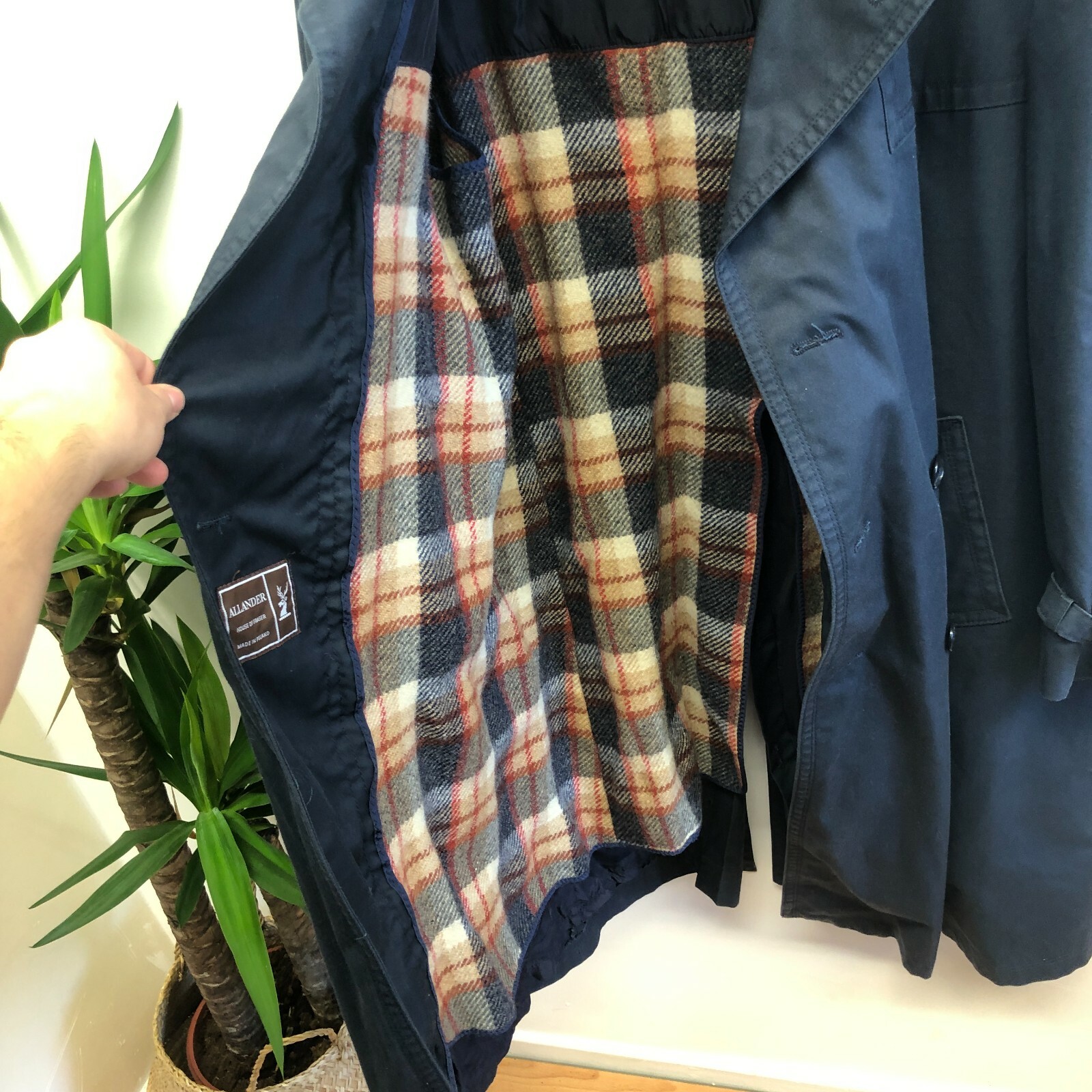 Allander House Of Fraser Trench Coat Rain Mac w/Wool Lining Regular 44