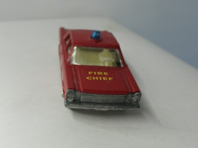 VINTAGE, MATCHBOX LESNEY NO. 59, FORD GALAXIE FIRE CHIEF 1966