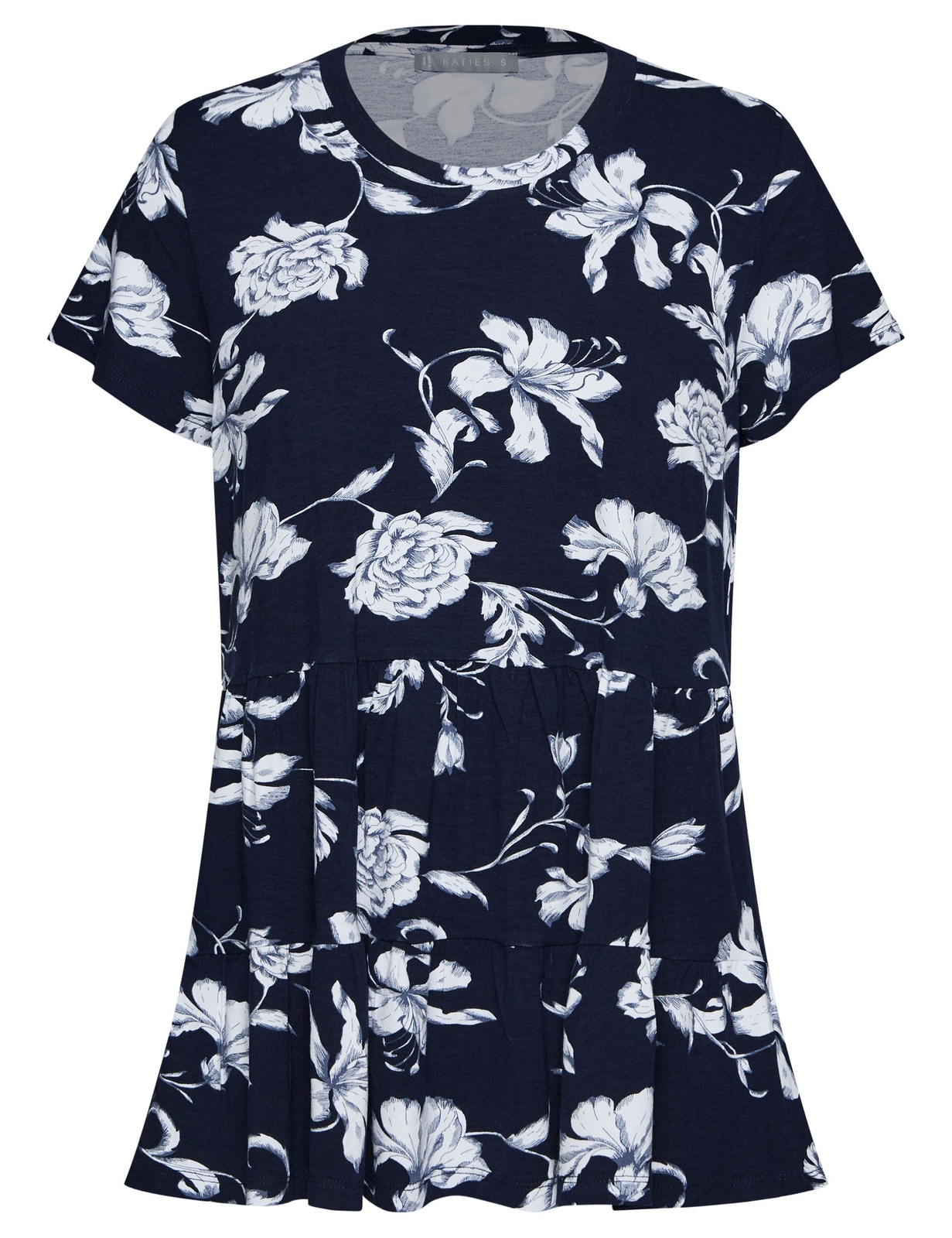 KATIES Womens Tops 3/4 Sleeve Tiered Knitwear Top eBay