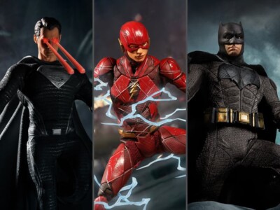 Mezco Zack Snyder's Justice League: Batman, Superman, Flash Action Figures