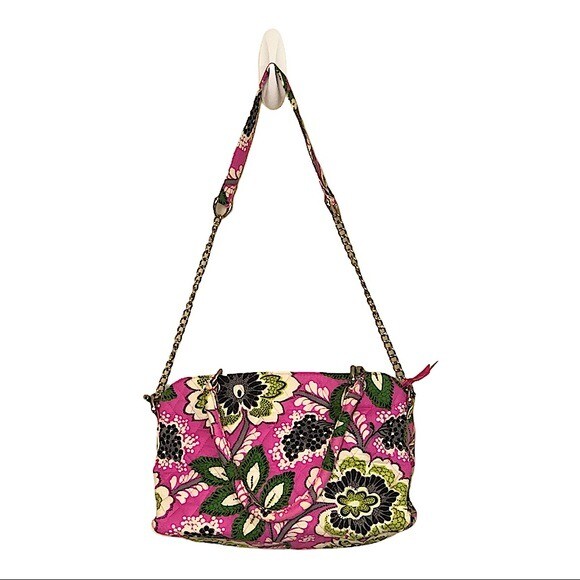 Vera Bradley Priscilla Pink Chain Strap Floral Shoulder Handbag NWT  