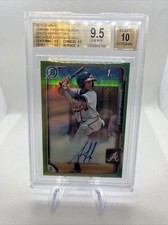 2015 Bowman Chrome 1st Ozzie Albies Green Refractor Auto 06/99 BGS 9.5 Gem Mint