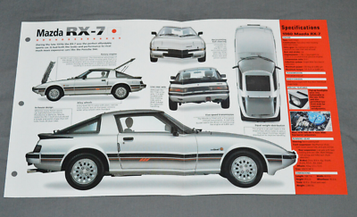 1978-1985 MAZDA RX-7 RX7 (1980) Japanese Car SPEC SHEET BROCHURE