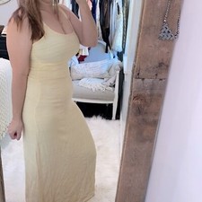 Vintage yellow maxi dress size medium