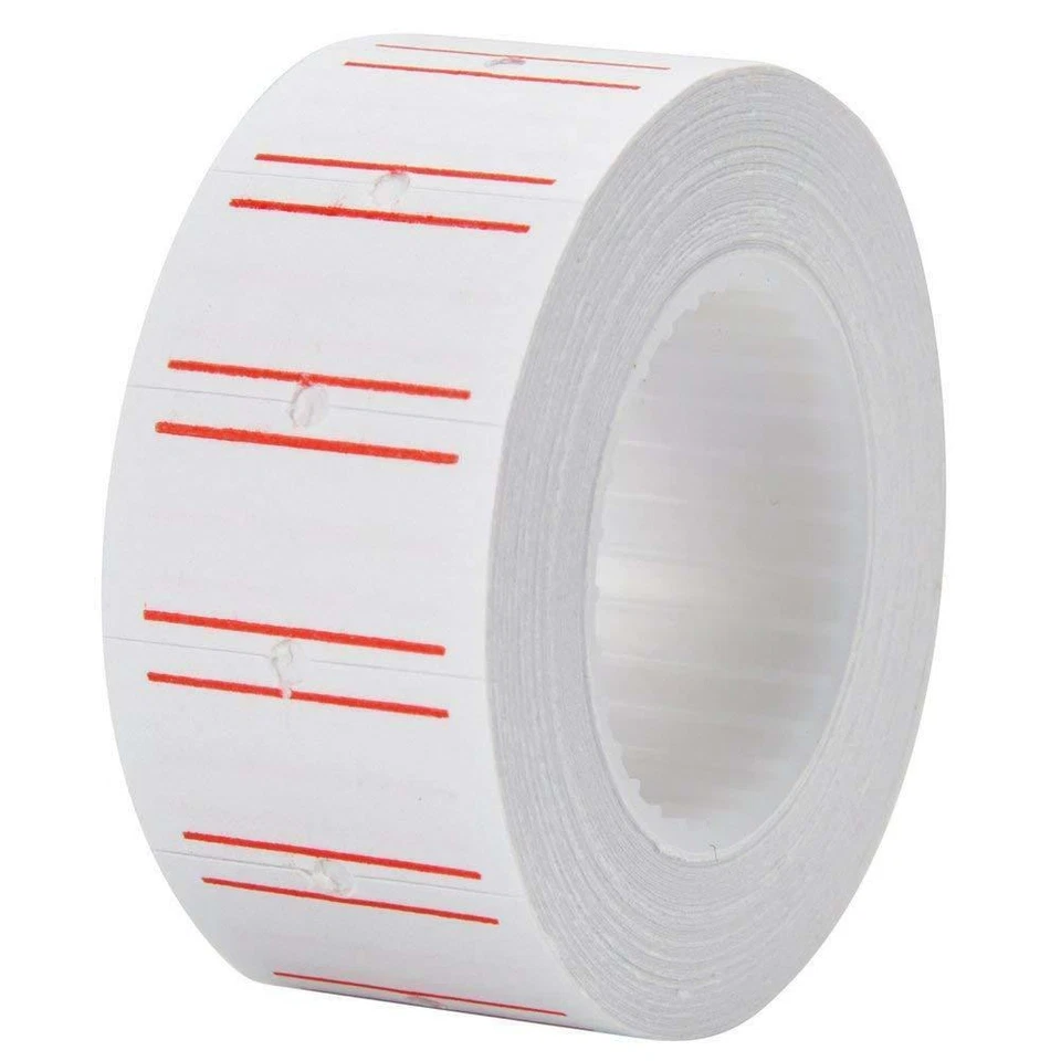 Price Tag Gun Sticker Red line 600 Labels per Roll Refill Ink Roller For MX-5500 - Image 4 of 4