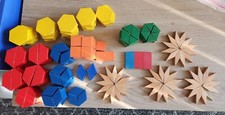 Wooden Geometric Math Pattern Shape Blocks Colors Math Manipulitives