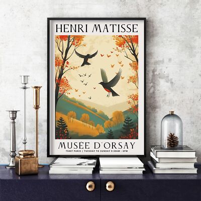 Henri Matisse Druck, Henri Matisse Ausstellungsposter, buntes Wandbild (45a)