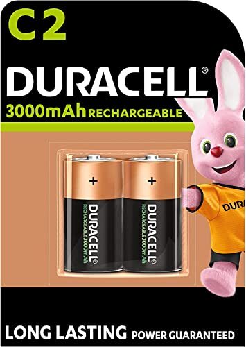 2X Duracell C Ricaricabili 3000 mAh HR14/DC1400 (1 Blister da 2 Batterie) (X9y)