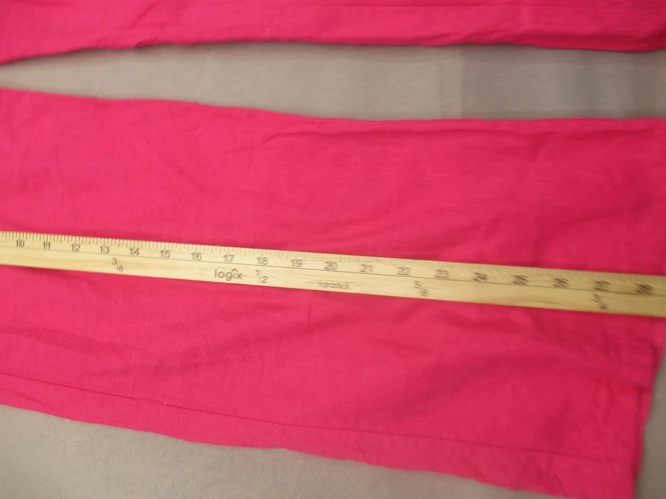 LOVE TREE Size L Womens Pink Pocket Mid Rise Summer Wide Leg Linen Pants 520 - Image 4 of 4