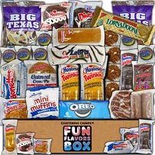 Pastry Snack Box Care Package 30 Count Cookies Cakes Snacks Gift Box Sampler