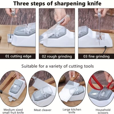 1pcs USB Electric Knife Sharpener Sharpening Stone, Kitchen Gadget