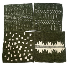 Decorative Throw Pillow Covers 18x18 in Set of 4 Couch Bed Sofa Zipper NEW