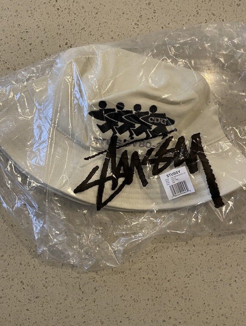 100 Authentic Stussy / CDG Canvas Bucket Hat - Size S/M | eBay 100 Authentic Stussy / CDG Canvas Bucket Hat - Size S/M | eBay