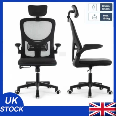 Ergonomics Mesh Back Office Chair Adjustable Headrests and Lumbar Support High