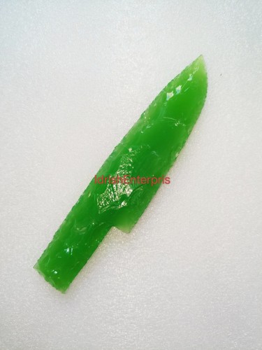 Green Aventurine Glass Knife Hand Knapped Crystals Dagger Swords 5.5-6" Inches - Picture 6 of 6