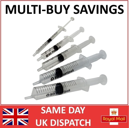 BD Sterile Syringes 1ml 2ml 5ml 10ml 20ml 30ml Plastipak Syringes -  Best Prices