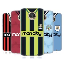 OFFICIAL MANCHESTER CITY MAN CITY FC RETRO KITS GEL CASE FOR MOTOROLA PHONES