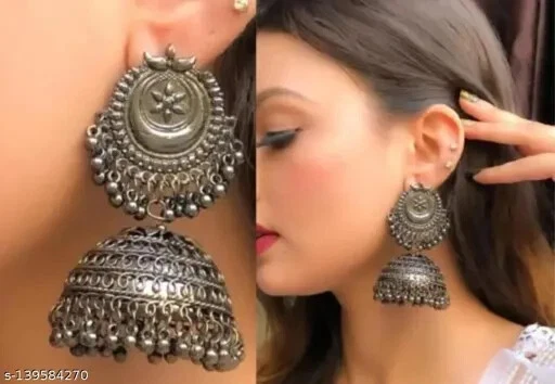 Silver oxide earrings sale