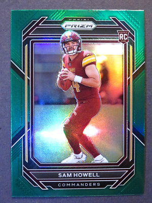 2022 Panini Prizm Football Sam Howell Green Prizm Rookie Card #306 ...